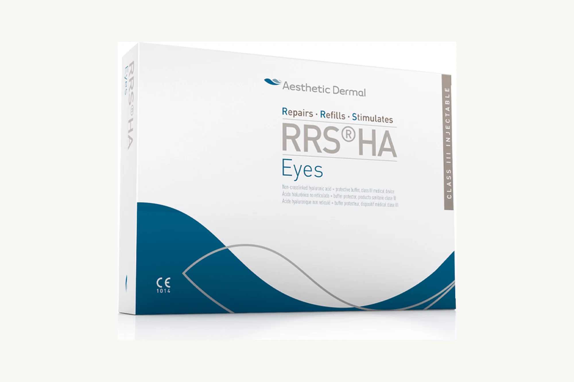 Caja de RRS HA Eyes de Skin Tech Pharma Group, tratamiento inyectable para el contorno de ojos