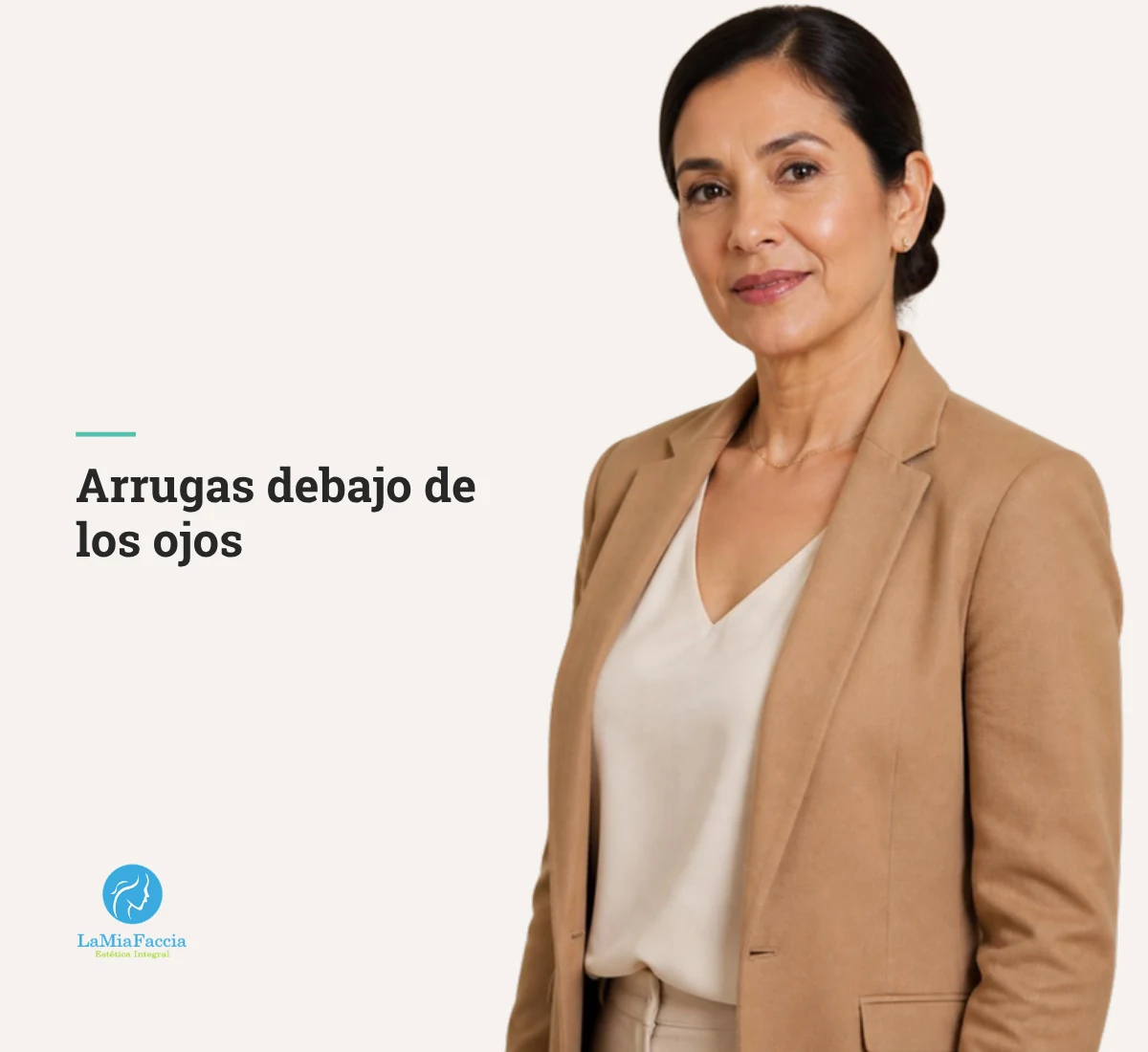 Mujer latina de 52 años con piel cuidada y luminosa