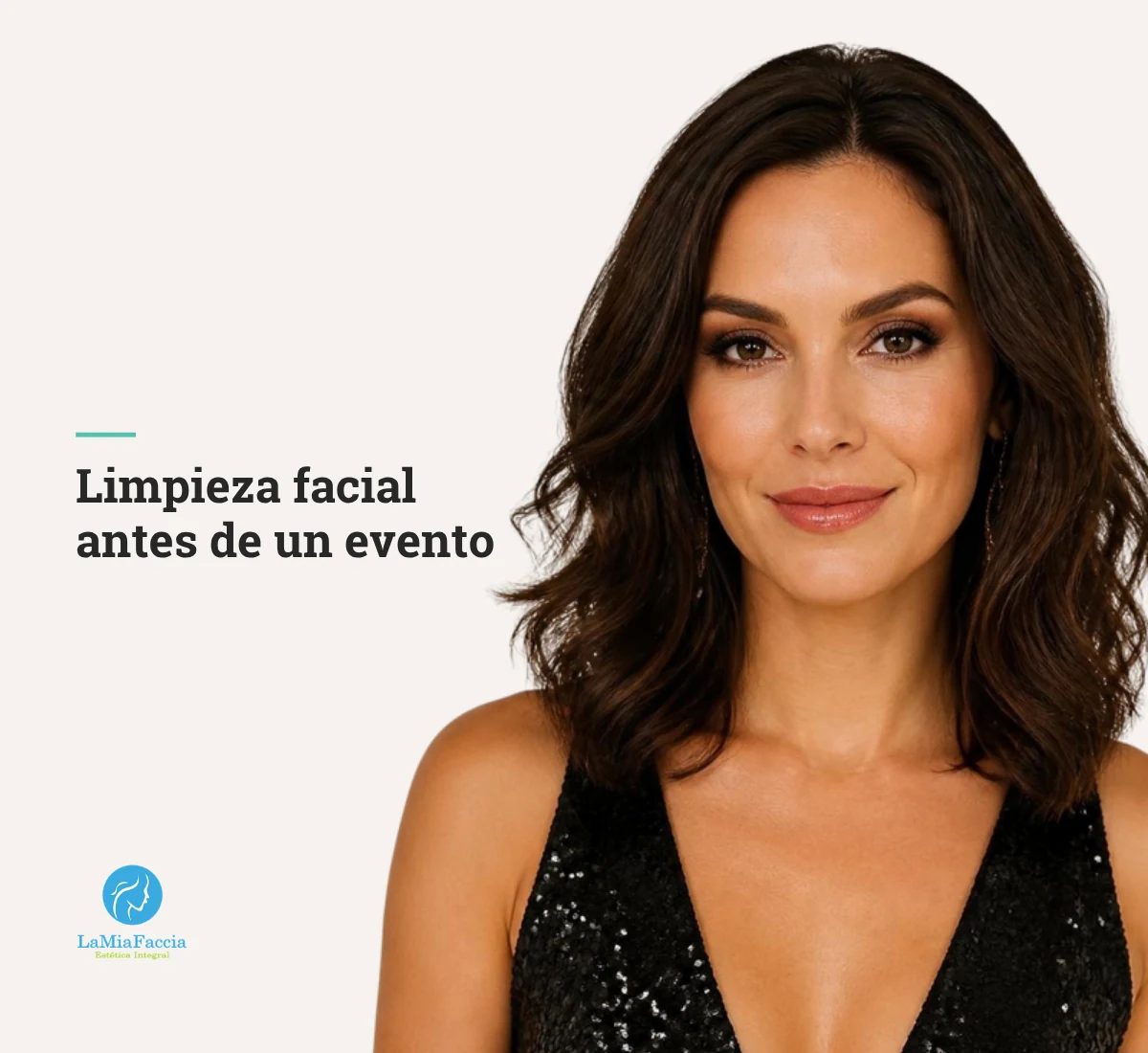 Mujer latina de 30 años con piel cuidada y luminosa