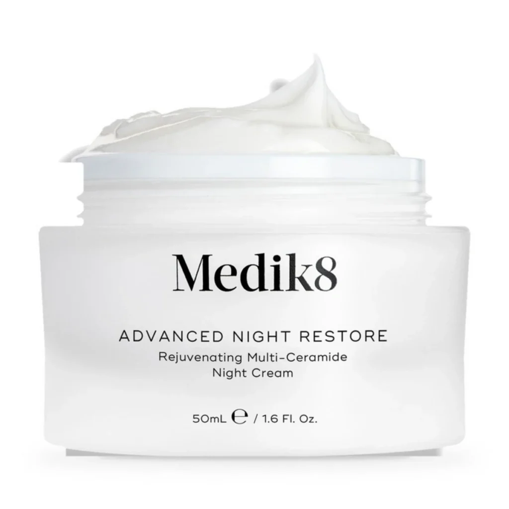 Pote de Medik8 Advanced Night Restore de 50 ml, crema de noche con complejo multiceramida