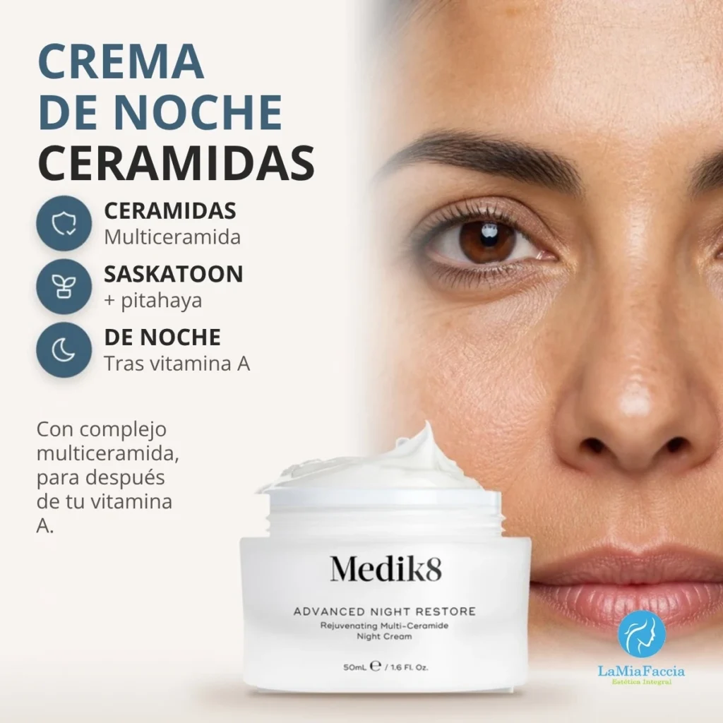 Medik8 Advanced Night Restore, crema de noche con ceramidas que nutre la piel mientras duermes