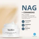 Ingredientes de Medik8 Advanced Night Restore: complejo multiceramida, antioxidantes de baya de Saskatoon y pitahaya y NAG