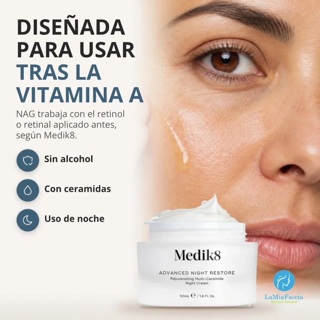 Medik8 Advanced Night Restore: textura rica que nutre la piel durante la noche