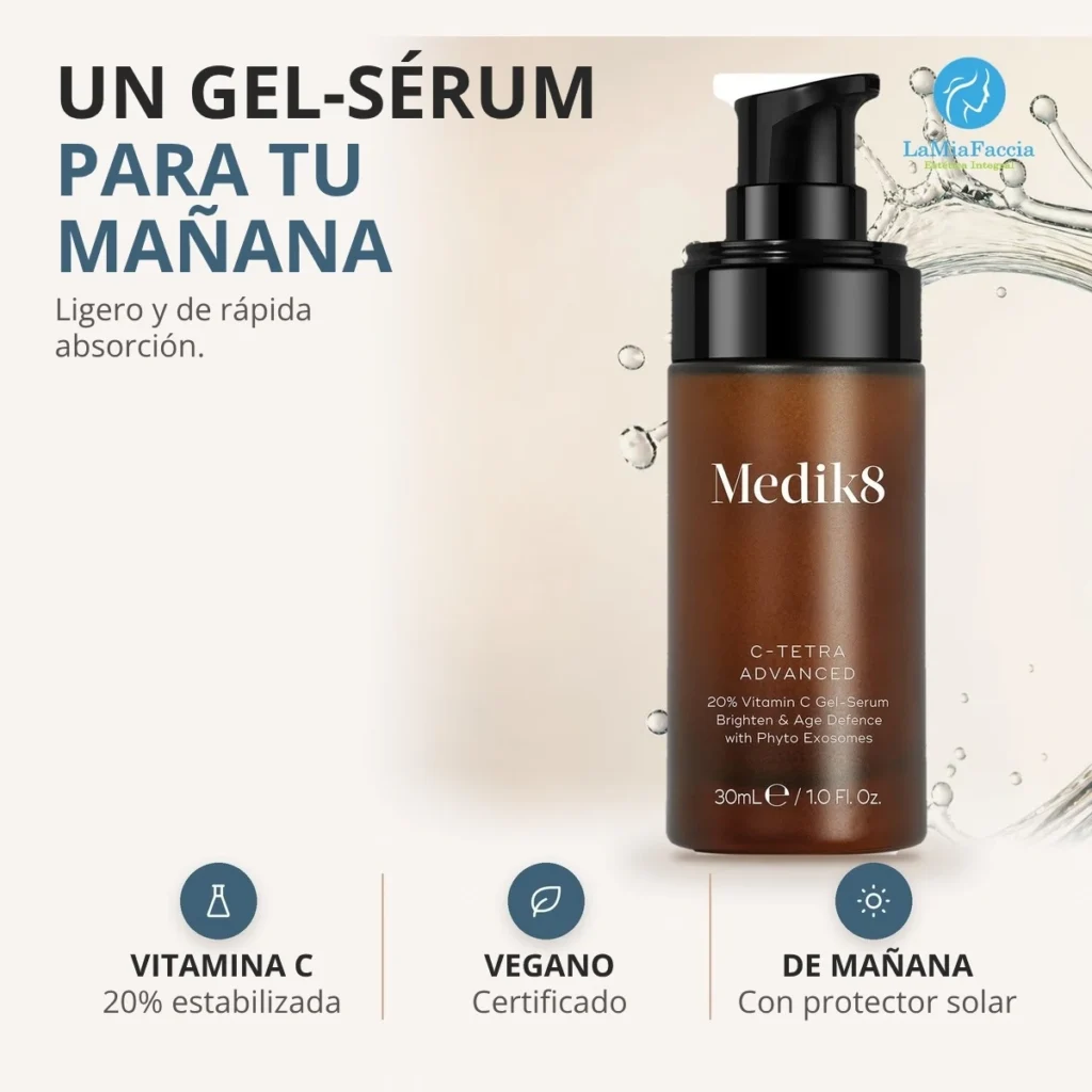 Medik8 C-Tetra Advanced como el paso de vitamina C de la rutina de mañana