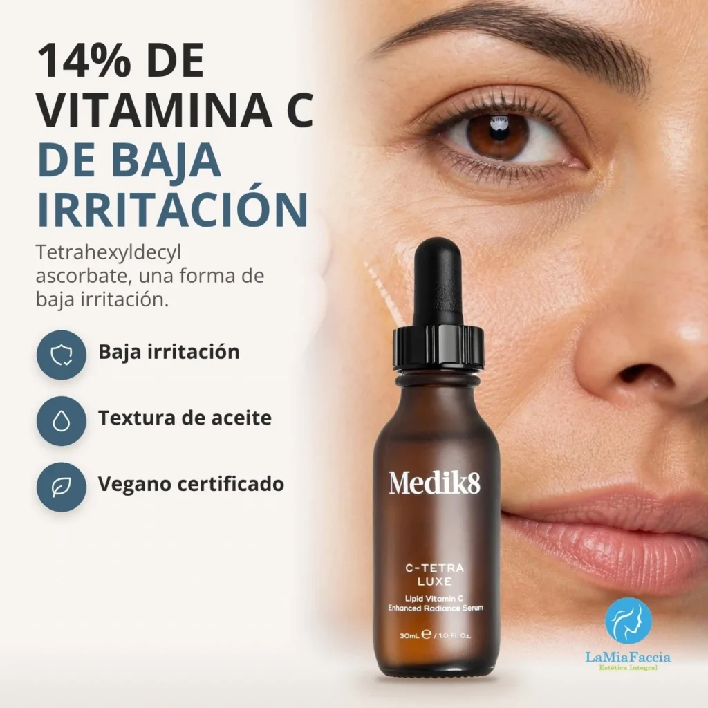 Medik8 C-Tetra Luxe: vitamina C estable de baja irritación en una base nutritiva