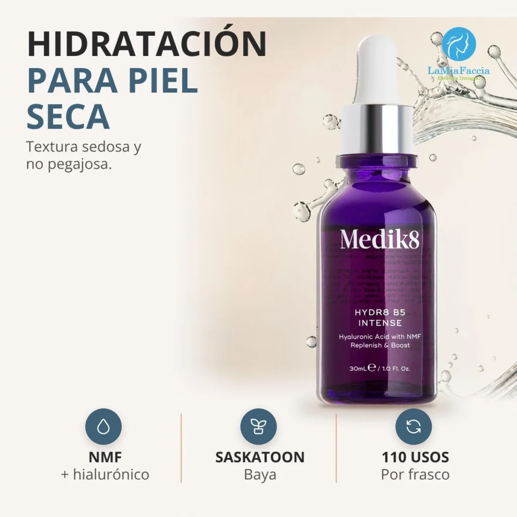 Medik8 Hydr8 B5 Intense como el paso de hidratación intensa de la rutina