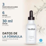 Datos de la fórmula de Medik8 Hydr8 B5, sérum hialurónico sin aceites con vitamina B5
