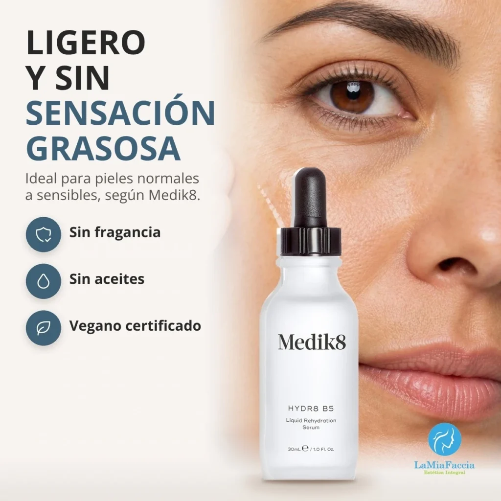 Medik8 Hydr8 B5: fórmula sin aceites, sin fragancia y sin alcohol