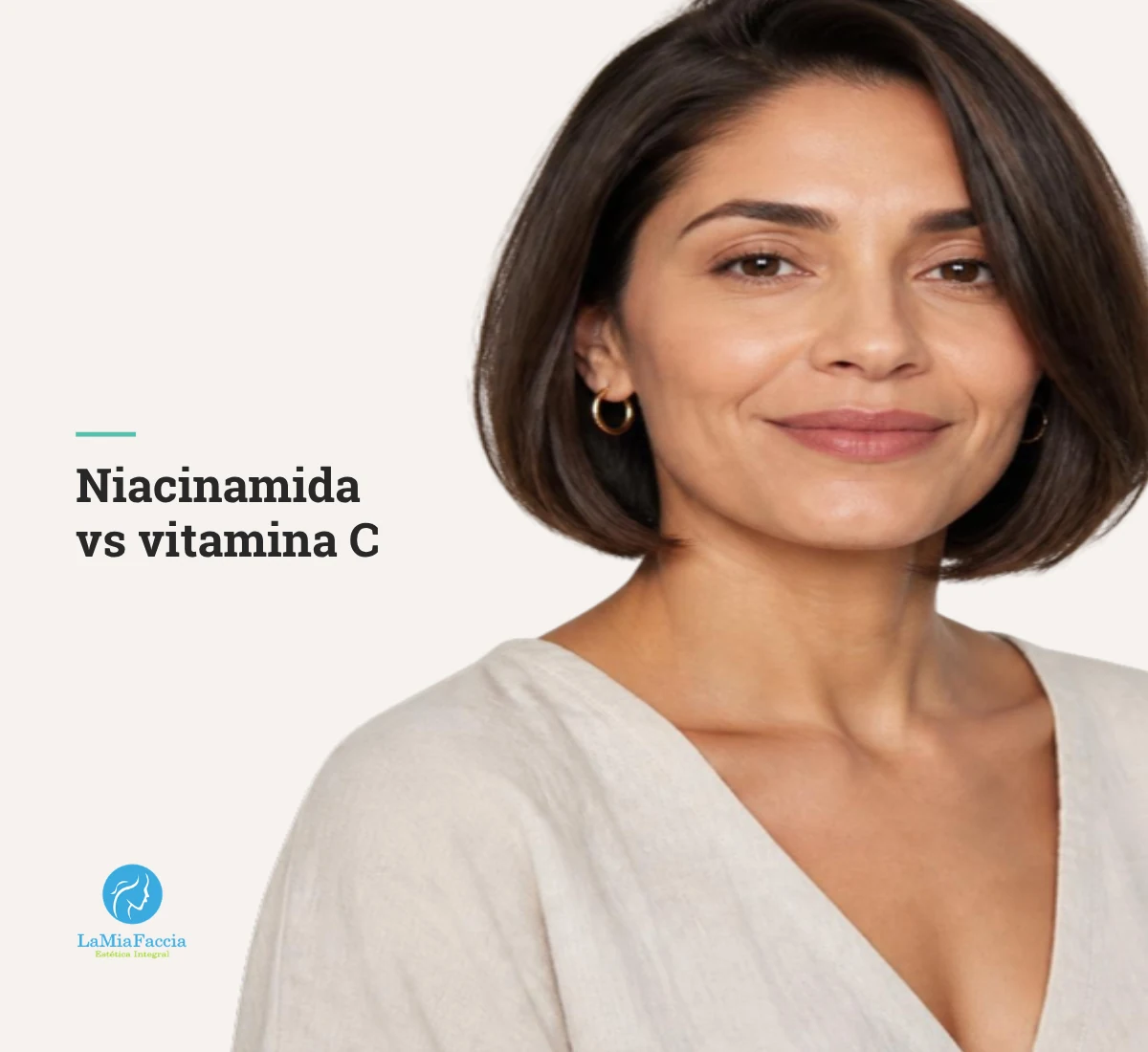 Mujer latina de 40 años con piel cuidada y luminosa