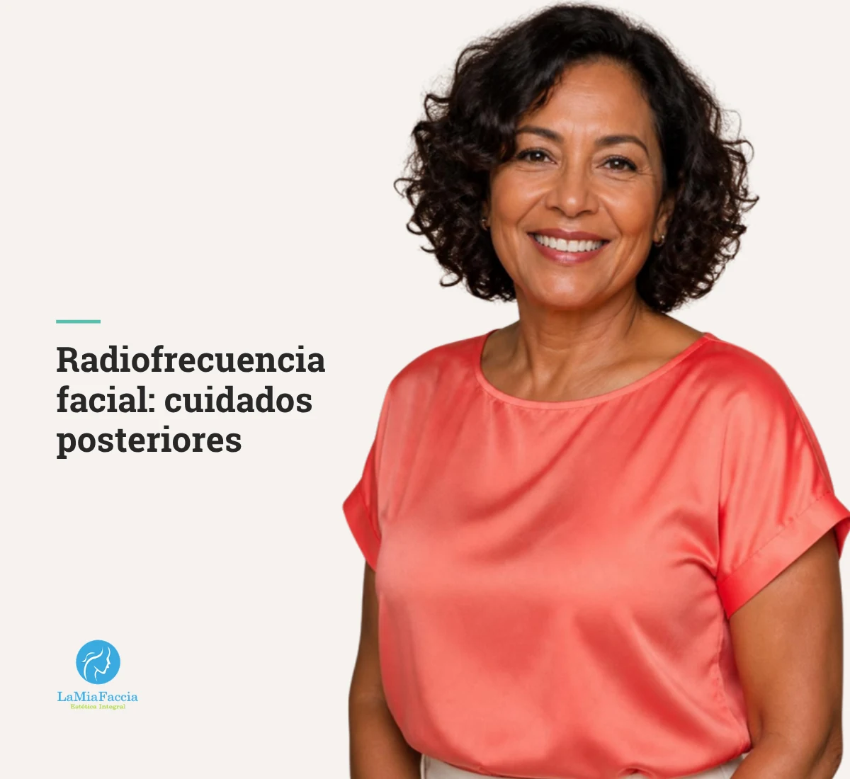 Mujer latina de 50 años con piel cuidada y luminosa